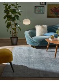 benuta nest Tapis Vintage lavable Miray Cr&egrave;me/Gris 120x170 cm - Tapis poil ras / effet us&eacute;