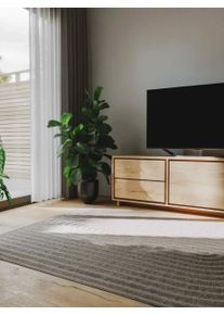 benuta Basic Matta Leo Ljusgr&aring; 120x170 cm Syntetisk fiber Abstract,Geometrisk, Uni