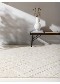 benuta Finest Tapis en laine Maroc Ivoire 120x170 cm - Tapis en fibres naturelles