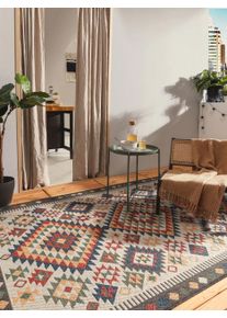 Tapis poil ras d'int&eacute;rieur et d'ext&eacute;rieur Mirena Multicouleur 120x170 cm - Tapis poil court design moderne pour salon