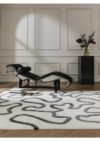 benuta Finest Keith Zwart/Wit 160x230 cm Vloerkleed0000 - Moderne Vloerkleden voor Woonkamer, Slaapkamer & Eetkamer