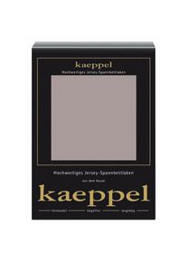 Kaeppel, Spannbettlaken &raquo;Single Jersey Mako Elasthan&laquo; aus 97% Baumwolle und 3% Elasthan, platinfarben, Jersey-Elasthan, Obermaterial: 97% Baumwolle, 3