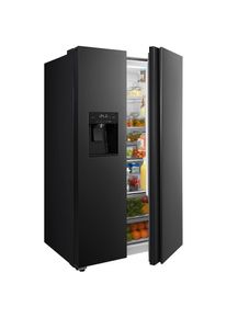 Hanseatic, Side-by-Side &raquo;HSBS17590CWEBI&laquo; 179,3 cm hoch 91 cm breit mit Eis-, Crushed-Ice- und Wasserspender, schwarz,