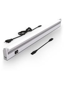 B.K.LICHT, Lichtleiste LED-Board Neutralwei&szlig; Unterbaulampe, Schrank-Lampe, schwenkbar, K&uuml;chenleiste, silber, 8W, silberfarben,