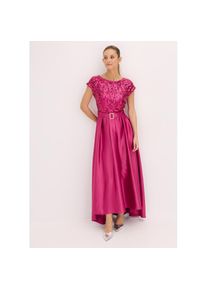 bonprix, Damen, Abendkleid f&uuml;r festliche Anl&auml;sse, aus gl&auml;nzendem Satin, ausgestellte Passform, fuchsiapink (L&auml;nge: Regul&auml;r), 50 - N-Gr, Gl&auml;nzender 