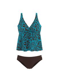 H.I.S. H.I.S, Damen, B&uuml;gel-Tankini im sch&ouml;nen Floraldesign, t&uuml;rkis-bedruckt, 48 - Cup C, Tankini-Top in figurfreundlicher Form