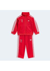 adidas originals, Unisex, Trainingsanzug &raquo;ADIDAS DISNEY FIREBIRD&laquo; 2 tlg., Better Scarlet/White, 80, Regul&auml;r geschnittener Trainingsanzug mit einer 