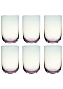 Longdrinkglas "Longdrinkbecher Like Glass 385 ml 6er Set", bunt (pearl), 6 tlg., Glas, LIKE. BY VILLEROY & BOCH, Trinkgef&auml;&szlig;e, Longdrinkglas