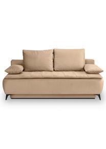 Mid.you , Beigebraun , Textil , F&uuml;llung: Polyurethan (Pur) , 210x103x90 cm , Made in EU, FSC MIX , Wohnzimmer, Sofas & Couches, Schlafsofas, Schlafsofas