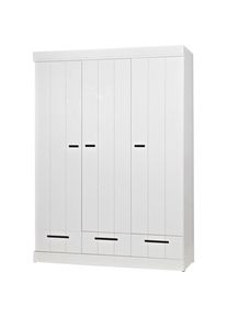 Livetastic , Wei&szlig; , Holz , Kiefer,Kiefer,Kiefer , massiv , 4 F&auml;cher , 3 Schublade(n) Schubladen , 140x195x53 cm , Typenauswahl, Beim&ouml;bel erh&auml;ltlich, in verschiedenen Gr&ouml;&szlig;en erh&auml;ltlich , Schlafzimmer, Kleiderschr&auml;nke, Dreht&uuml;renschr&auml;nke