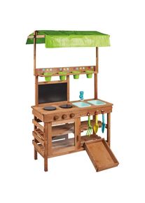 Ondega , Blau, Braun, Gr&uuml;n , Holz , Kiefer , 50x131x74 cm , Spielwaren, Spielzeug, Kinderk&uuml;chen & Werkb&auml;nke