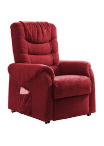 Livetastic , Rot , Holz, Textil , Buche, Fichte, Kiefer , 76x106x94 cm , Stoffauswahl, Relaxfunktion, Netzbetrieb , Wohnzimmer, Sessel, Fernsehsessel