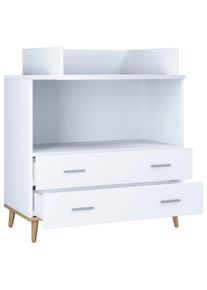 Mid.you , Wei&szlig; , Holzwerkstoff , 2 Schublade(n) Schubladen , 60x93x49 cm , Baby, Babyzimmer, Wickelkommoden