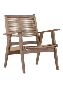 Gardenson , Braun , Holz, Textil , Akazie , 68x88x72 cm , inklusive Armlehnen , Gartenm&ouml;bel, Loungem&ouml;bel, Loungesessel