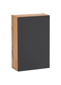 Held , Grau, Eichefarben , Holzwerkstoff , 40x64x20 cm , Made in Germany , h&auml;ngend , Badezimmer, Badezimmerm&ouml;bel, Badezimmerschr&auml;nke, H&auml;ngeschr&auml;nke Bad