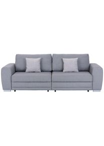 Ondega , Grau , Textil , F&uuml;llung: Schaumstoff , 252x87x107 cm , Made in EU , USB-Anschluss , Wohnzimmer, Sofas & Couches, Wohnlandschaften, Wohnlandschaften mit Bettfunktion