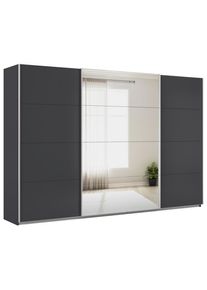 M&Ouml;BELIX M&ouml;belix , Anthrazit, Silberfarben , Holzwerkstoff , 4 F&auml;cher , 315x210x62 cm , Blauer Engel, Goldenes M, Made in Germany , Schlafzimmer, Kleiderschr&auml;nke, Schwebet&uuml;renschr&auml;nke