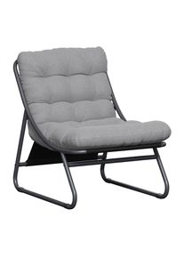Beldano , Anthrazit, Hellgrau, Dunkelgrau , Metall, Textil , F&uuml;llung: Polyester , 68x36x65 cm , wetterbest&auml;ndig , Gartenm&ouml;bel, Loungem&ouml;bel, Loungesessel