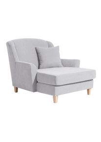 Max Winzer , Silberfarben , Textil , Buche , massiv , Uni , F&uuml;llung: Polyetherschaumkern , 136x107x142 cm , Goldenes M, Made in Europe , Wohnzimmer, Sessel, Polstersessel