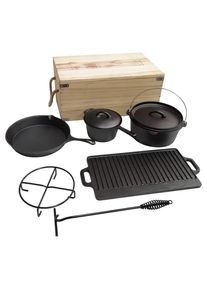 M&Ouml;BELIX M&ouml;belix , Schwarz , Metall , 18 cm , 55x34x24 cm , Freizeit im Garten, Griller, Dutch Oven