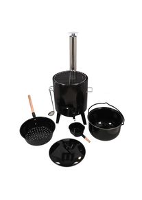 M&Ouml;BELIX M&ouml;belix , Schwarz , Metall , 45.5x92x49.5 cm , Freizeit im Garten, Griller, Dutch Oven