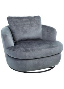 Livetastic , Grau , Textil , 110x85x99 cm , Made in EU , Wohnzimmer, Sessel