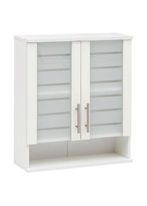 Mid.you , Wei&szlig; , Holzwerkstoff , 2 F&auml;cher , 59.8x70.8x20.5 cm , Made in Germany , h&auml;ngend , Badezimmer, Badezimmerm&ouml;bel, Badezimmerschr&auml;nke, H&auml;ngeschr&auml;nke Bad