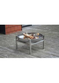 M&Ouml;BELIX M&ouml;belix , Edelstahlfarben , Metall , 63x34.5x63 cm , Gr&uuml;ner Punkt, Made in Europe, Handmade in Europe , abnehmbare Standf&uuml;&szlig;e ,