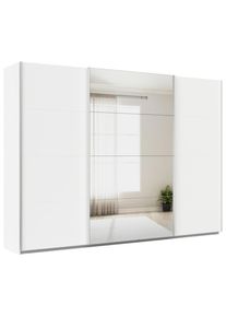 M&Ouml;BELIX M&ouml;belix , Silberfarben, Wei&szlig; , Holzwerkstoff , 8 F&auml;cher , 315x229x62 cm , Blauer Engel, Goldenes M, Made in Germany , Schlafzimmer, Kleiderschr&auml;nke, Schwebet&uuml;renschr&auml;nke