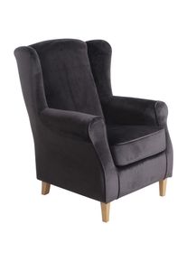 Max Winzer , Anthrazit , Textil , Buche , 77x103x86 cm , Goldenes M, Made in Europe , Wohnzimmer, Sessel, Ohrensessel