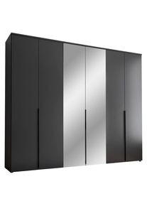 M&Ouml;BELIX M&ouml;belix , Graphitfarben , Glas, Holzwerkstoff , 3 F&auml;cher , 270x225x52 cm , Schlafzimmer, Kleiderschr&auml;nke, Dreht&uuml;renschr&auml;nke