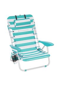 Modante , Wei&szlig;, Mintgr&uuml;n , Metall, Textil , Streifen , 63x75x68 cm , wetterbest&auml;ndig, klappbar, R&uuml;ckenlehne verstellbar , Gartenm&ouml;bel, Gartensessel, Gartenst&uuml;hle