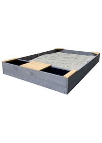 Ambia Garden , Braun, Grau , Holz , Hemlocktanne , 115x21.8x180 cm , EN 71, CE, FSC 100% , hoher Rand , Spielwaren, Outdoorspielzeug, Gartenspielzeug