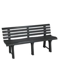 M&Ouml;BELIX M&ouml;belix , Anthrazit , Kunststoff , 145x74x49 cm , Made in Italy , Gartenm&ouml;bel, Gartenb&auml;nke