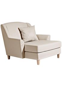 Max Winzer , Beige , Textil , Buche , massiv , Uni , F&uuml;llung: Polyetherschaumkern , 136x107x142 cm , Goldenes M, Made in Europe , Wohnzimmer, Sessel, Polstersessel