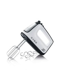Severin , Schwarz, Wei&szlig;, Edelstahlfarben , Metall, Kunststoff , 20x30x9 cm , ergonomisch geformtes Geh&auml;use , K&uuml;che, K&uuml;chenelektroger&auml;te, Mixer & R&uuml;hrger&auml;te, Handmixer