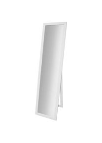 M&Ouml;BELIX , Wei&szlig; , Glas, Holzwerkstoff , Recyclingholz , rechteckig , 40x160x3.8 cm , Ganzk&ouml;rperspiegel ,