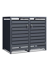 Ambia Garden , Anthrazit , Metall , 80x116x132 cm , Gr&uuml;ner Punkt, Europ&auml;ischer Sicherheitsstandard , Ordnen & Aufbewahren, Boxen & K&ouml;rbe, Aufbewahrungsboxen