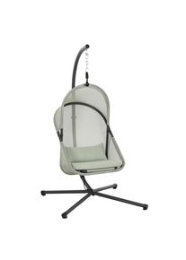 siena GARDEN , Gr&uuml;n , Metall, Kunststoff, Textil , F&uuml;llung: Vlies,Vlies , 123x192x102 cm , wetterbest&auml;ndig, R&uuml;ckenlehne umklappbar , Gartenm&ouml;bel, Relaxm&ouml;bel, H&auml;ngesessel