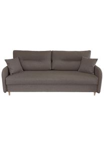 Mid.you , Taupe , Textil , F&uuml;llung: Polyurethan (PUR),Polyurethan (Pur) , 206x88x93 cm , Made in EU , Liegefunktion , Wohnzimmer, Sofas & Couches, Schlafsofas, Schlafsofas