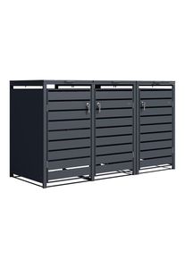 Ambia Garden , Anthrazit , Metall , 80x116x200 cm , Gr&uuml;ner Punkt, Europ&auml;ischer Sicherheitsstandard , Ordnen & Aufbewahren, Boxen & K&ouml;rbe, Aufbewahrungsboxen