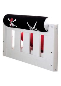 Mid.you , Schwarz, Wei&szlig; , Textil , Pirat , F&uuml;llung: Schaumstoff , 16.5x79 cm , formstabil , Kinder- & Jugendzimmer, Kinderbetten, Kinderbett-Zubeh&ouml;r