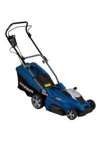 Hyundai , Kunststoff , 44x106x125 cm , klappbarer F&uuml;hrungsholm, Sicherheitsschalter, Schnitth&ouml;henverstellung, &Uuml;berlastschutz, zentrale H&ouml;henverstellung, 2-in-1 - m&auml;hen und mulchen in Einem, Fangsack mit F&uuml;llstandsanzeige, Tragegriff , Freizeit im Garten, Gartenpflege, Gartenmaschinen, Rasenm&auml;her