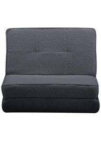 Mid.you , Grau , Textil , 74x61.5x80 cm , Liegefunktion , Wohnzimmer, Sofas & Couches, Schlafsofas, Schlafsessel
