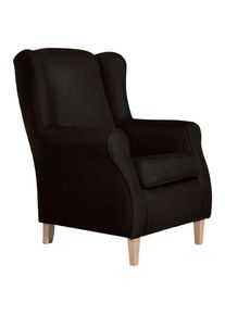 Max Winzer , Dunkelbraun , Textil , Buche , 77x103x86 cm , Goldenes M, Made in Europe , Wohnzimmer, Sessel, Ohrensessel