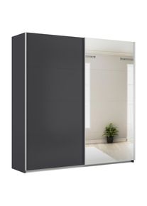 M&Ouml;BELIX M&ouml;belix , Anthrazit, Silberfarben , Holzwerkstoff , 6 F&auml;cher , 225x229x62 cm , Blauer Engel, Made in Germany , Schlafzimmer, Kleiderschr&auml;nke, Schwebet&uuml;renschr&auml;nke