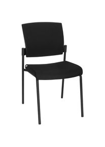 Mid.you , Schwarz , Textil , 48x90x58 cm , stapelbar, ergonomische R&uuml;ckenlehne , B&uuml;rom&ouml;bel, B&uuml;rost&uuml;hle, Besucherst&uuml;hle