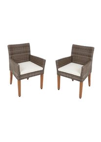 Gardenson , Naturfarben, Beige , Holz, Metall, Kunststoff, Textil , Akazie , 65x87x60 cm , FSC 100% , Gartenm&ouml;bel, Gartensessel, Gartenst&uuml;hle