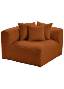 Livetastic , Rostfarben , Textil , 115x70x115 cm , Made in EU , erweiterbar, R&uuml;cken echt, individuell planbar ,