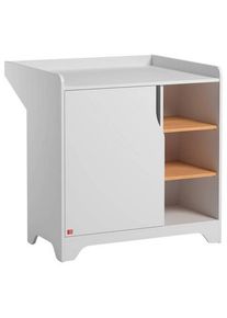 Mid.you , Wei&szlig; , Holzwerkstoff , 2 F&auml;cher , 88.5x89.5x75-44 cm , Baby, Babyzimmer, Wickelkommoden